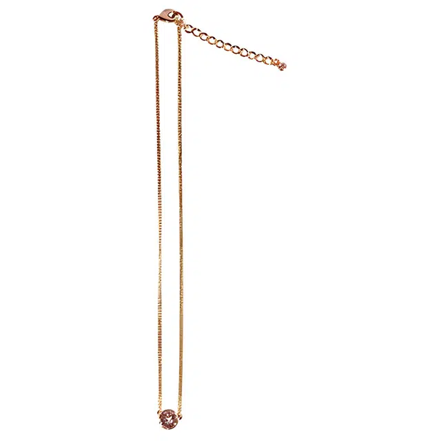 Givenchy Crystal Round Necklace Rose Gold