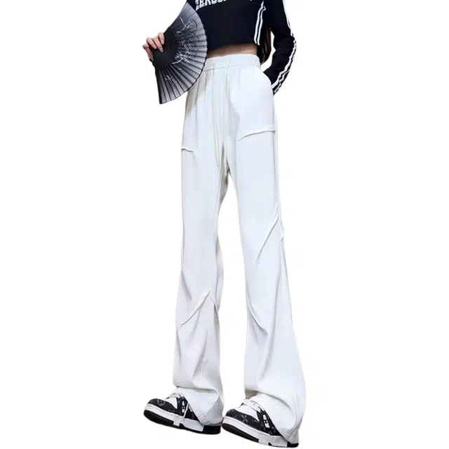 徐百货 美式潮牌微喇休闲宽松直筒垂感百搭高街西装裤 男女同款