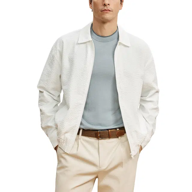 丹宁哲学 轻盈透气轻量便携夹克外套 男款 白色