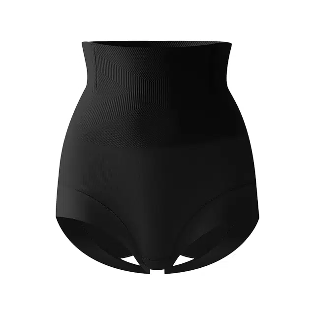 草本初色 高腰无痕不勒收腹三角裤提臀高弹蚕丝抗菌裆短款产后轻薄翘臀束腰美体安全内裤夏季塑身裤 女款