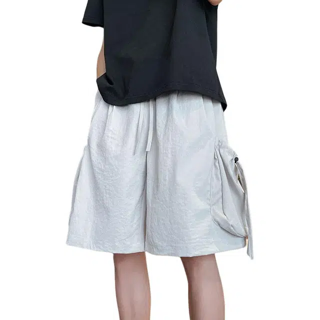 佐菲利 美式大口袋休闲夏季薄款高街痞帅机能风冰丝速干五分运动裤工装短裤 男款