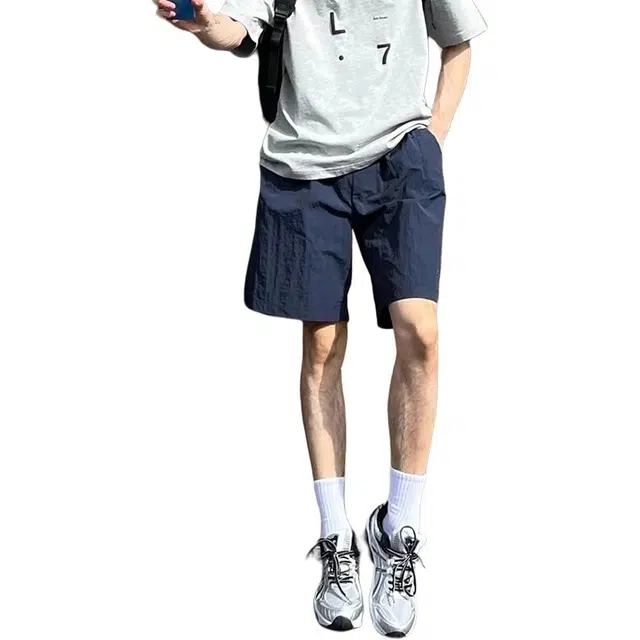 单爵 速干美式运动五分裤潮牌舒适百搭休闲短裤 男女同款