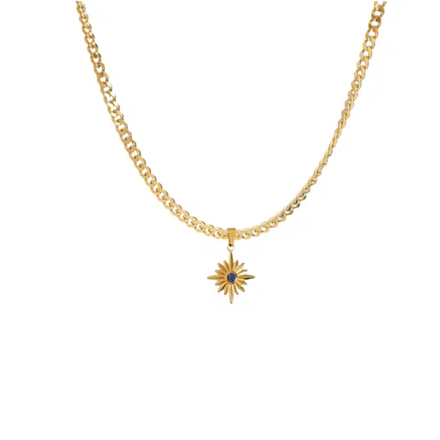 芊淑歆 潮百搭不掉色高级感吊坠小众设计配饰 钛钢 项链 男款