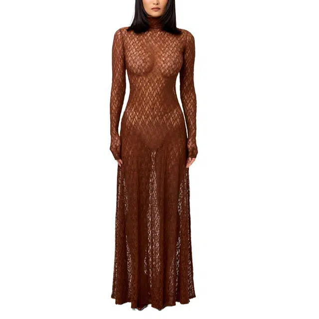NAKED WARDROBE Turtleneck Maxi Dress