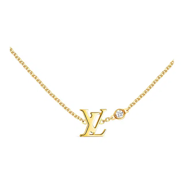 LOUIS VUITTON LV logo 18k