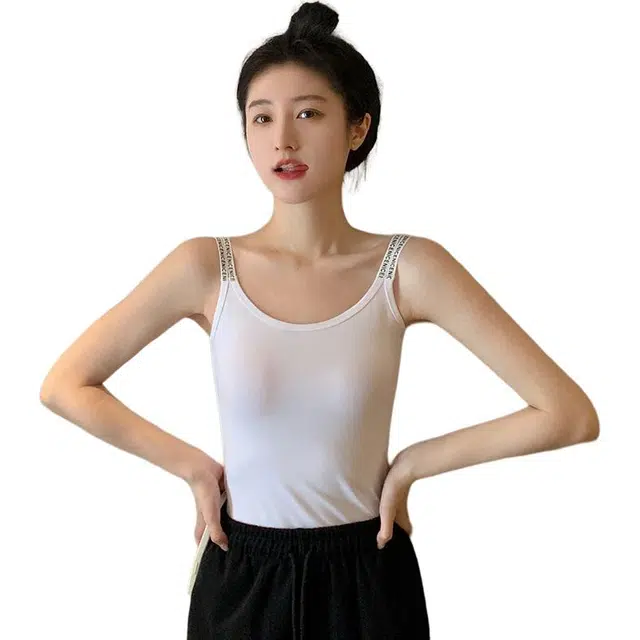 善己 纯色小吊带内搭低领美背设计感小众休闲百搭外穿无袖背心 女款