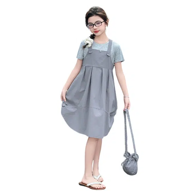 儿童款 雅鹿裙装套装 简约时尚透气短袖