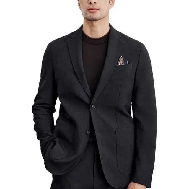 丹宁哲学 高端抗皱易打理长袖平驳领标准便服单西西装 男款