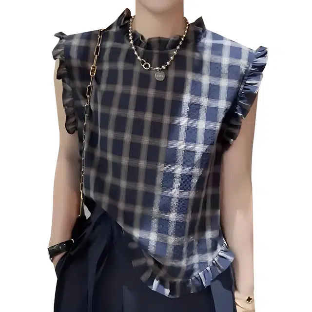 水中花 百搭时尚气质简约优雅无袖衬衫 女款