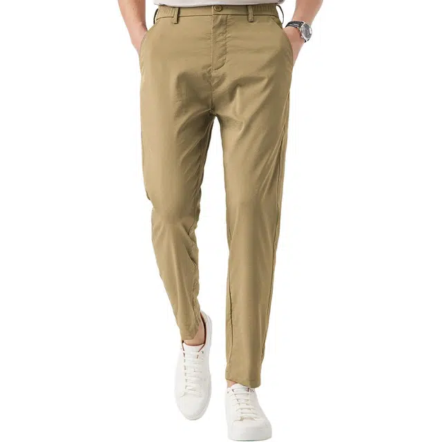 红豆 宽松百搭纯色舒适直筒休闲裤 男款