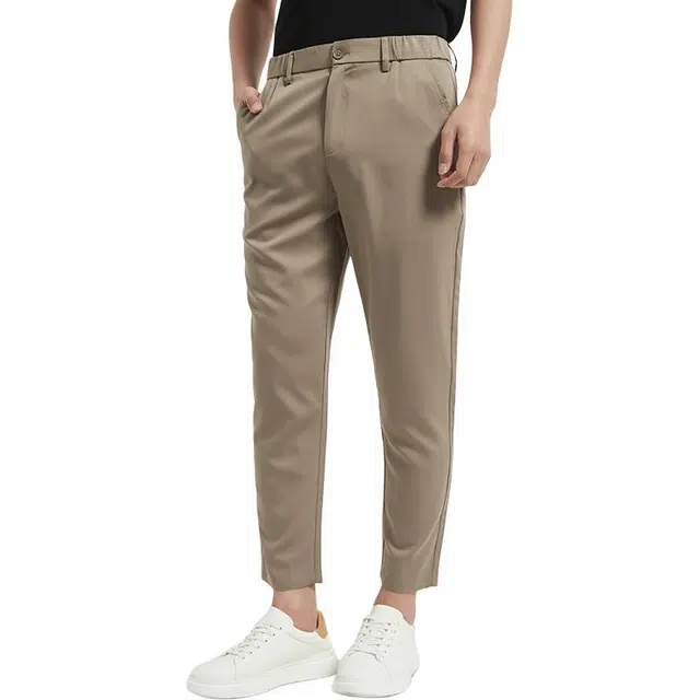 古鲨 商务半松紧裤轻薄透气休闲裤 男款