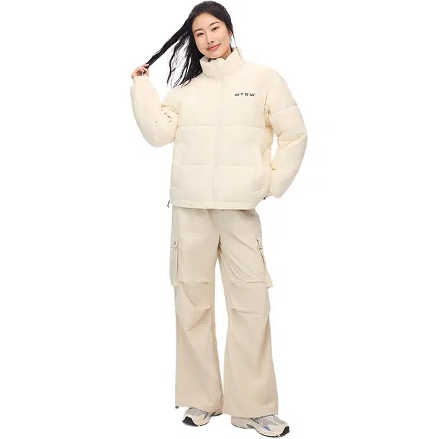 美特斯邦威 简洁立领加厚抗寒棉服 男女同款