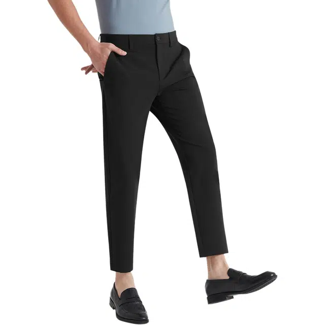 利郎 轻薄速干弹力九分裤 商务纯色微阔休闲裤 男款