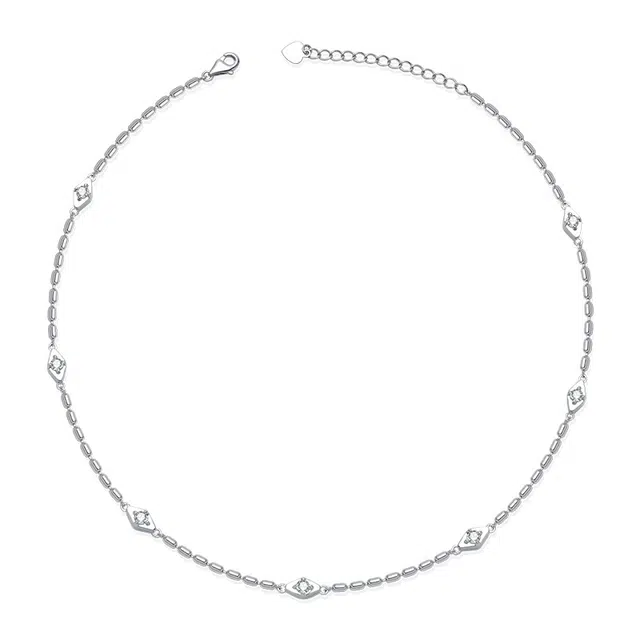 阡陌 星光菱形链可调节锁骨链 精致时尚百搭 小众清冷个性设计 日常通勤学院休闲 合金 项链 女款