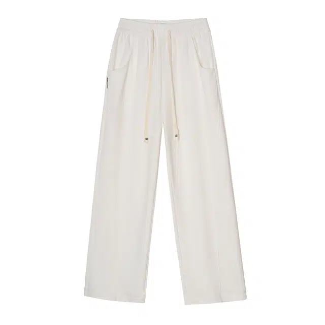 法文箱子 高腰宽松直筒休闲裤 女款