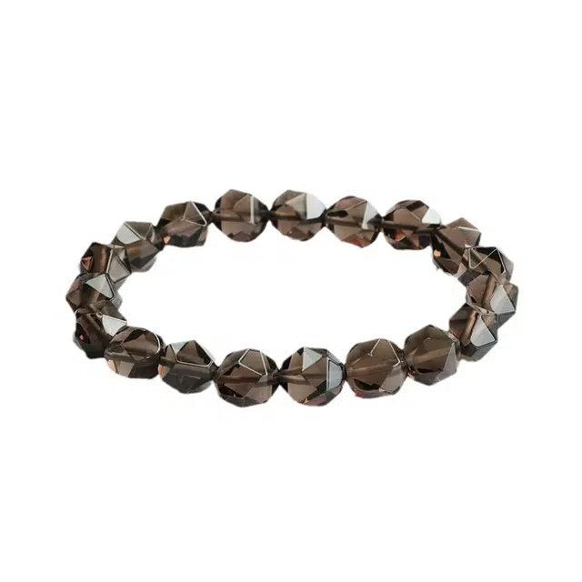 千叶珠宝 千叶珠宝简约菱形切面#好运 黑曜石 手串 男女同款情侣款