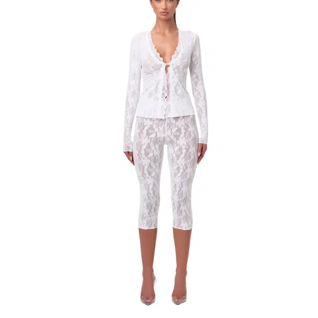 NAKED WARDROBE Cardigan Top Lace