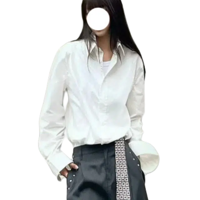 冈哉 英伦雅痞高级感痞帅长袖衬衣西装内搭外穿打底开衫外套防晒百搭纯色基础款日常通勤休闲衬衫 男女同款