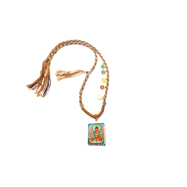 【加持】 玉临门 事事平安 万事遂意 八大守护神 唐卡佛牌挂件藏式风格#好运 合金 项链 男女同款情侣款