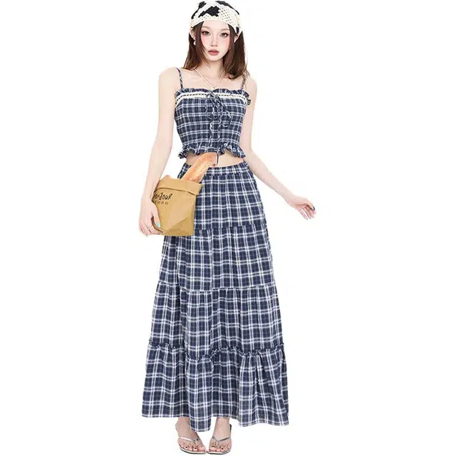 拾籍 时尚百搭吊带舒适潮流裙子裙装套装 女款