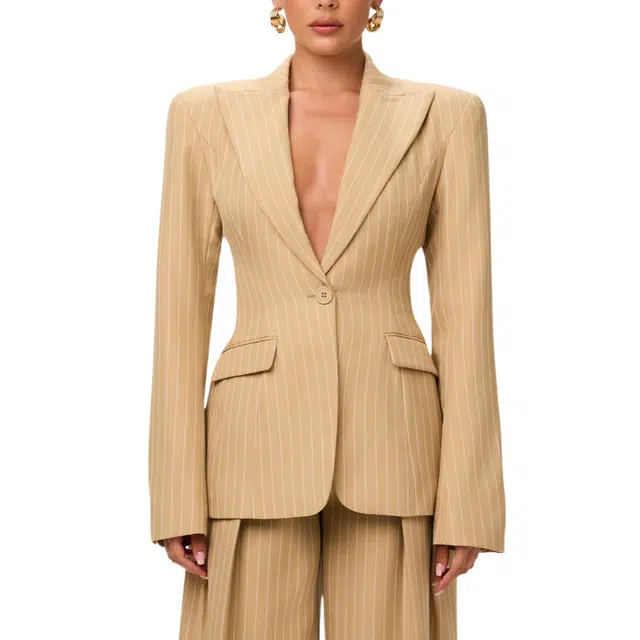 NAKED WARDROBE Pinstripe Suited Blazer