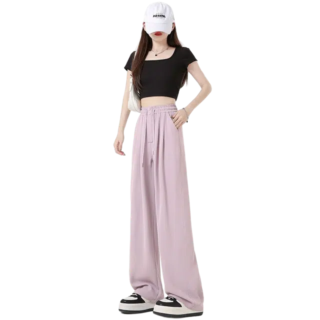 么宁 舒适简约纯色休闲裤 女款