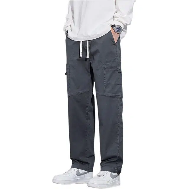 潮人榜 美式潮牌夏季复古工装长裤子日常通勤潮流百搭宽松直筒休闲裤 男款