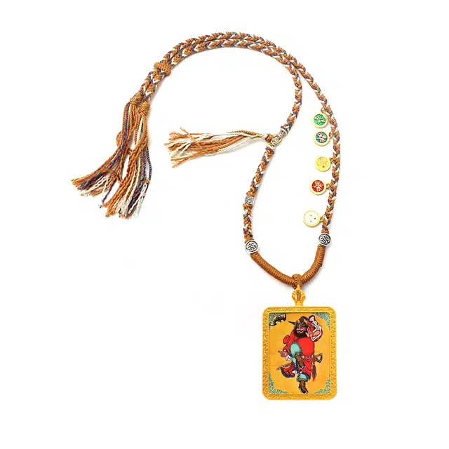 玉临门 日进斗金 新藏式手工编织绳钟馗转运复古民族风 招财纳福日进斗金#好运 合金 项链 男女同款情侣款