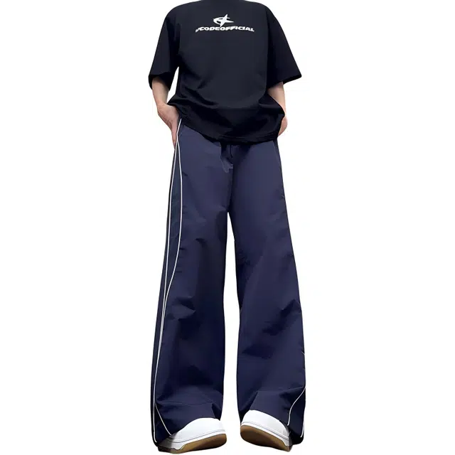 单爵 时尚高街潮牌长裤宽松日系伞兵裤休闲裤 男女同款