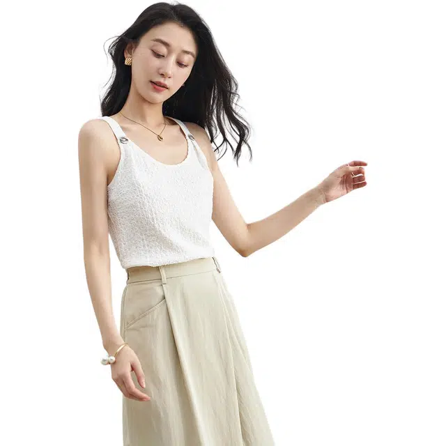 熙然 优雅简约时尚舒适百搭休闲背心 女款