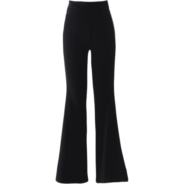 玫丝朵 美式复古辣妹翻边设计低腰喇叭裤女慵懒修身显瘦弹力时尚百搭微喇休闲裤 女款