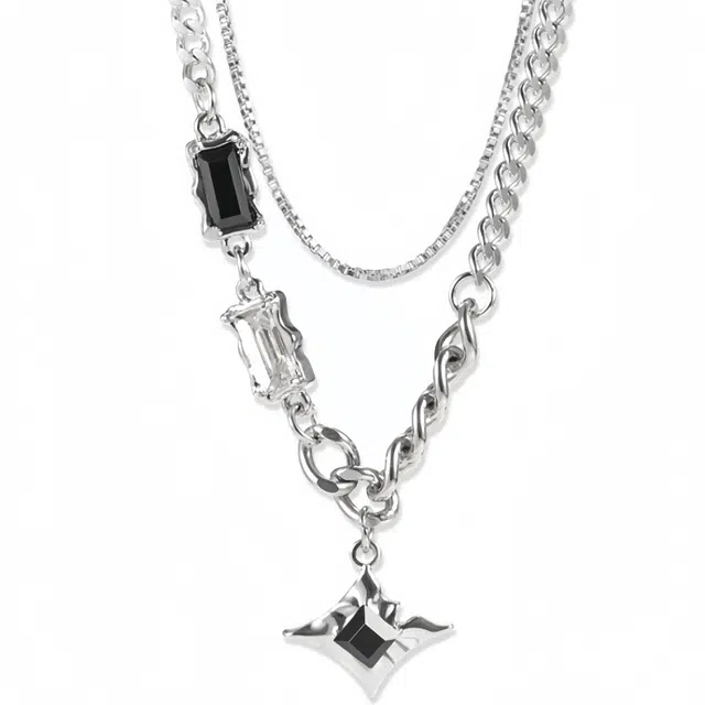 芊淑歆 时尚嘻哈街头潮流高级感百搭中性冷淡风个性 钛钢 项链 男款