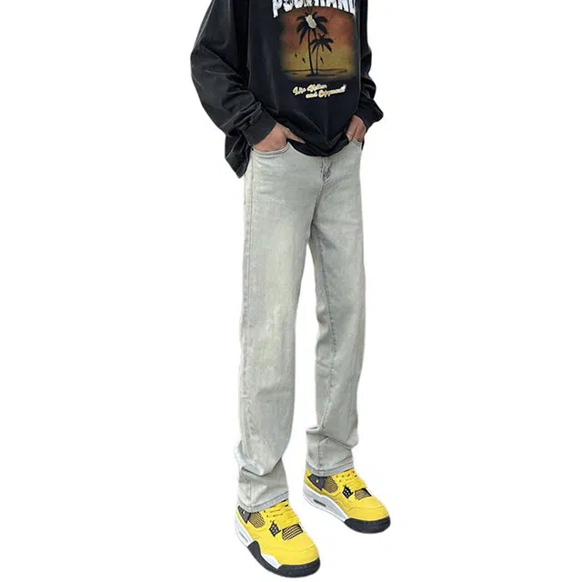 PANDA ADEVIL Wide Leg Denim Pants