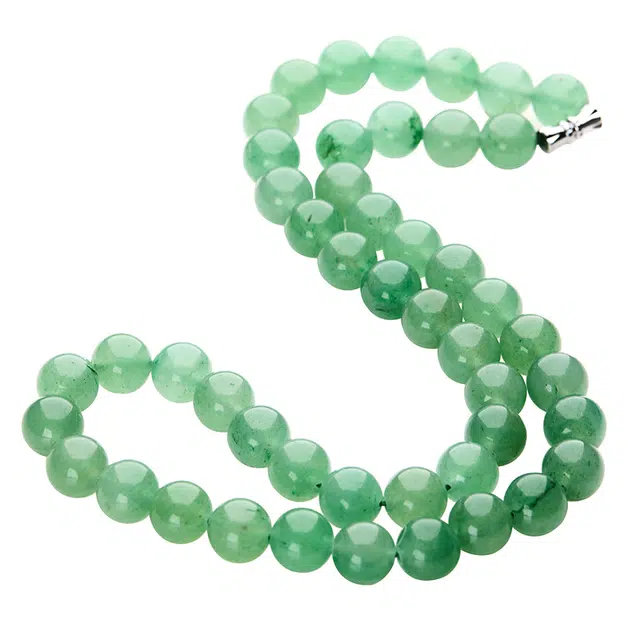 琳琯瑛 新中式旗袍配饰圆珠民族风天然 东陵玉 项链 女款