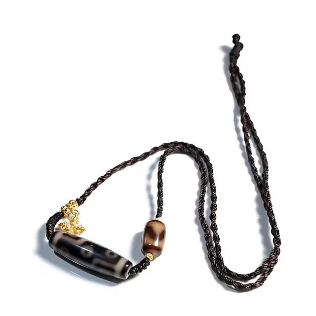 【金山银山全都有】 玉临门 民族风天珠复古编织吊坠 你定上岸 前程似锦 高薪长伴#好运 玛瑙 项链 男女同款情侣款