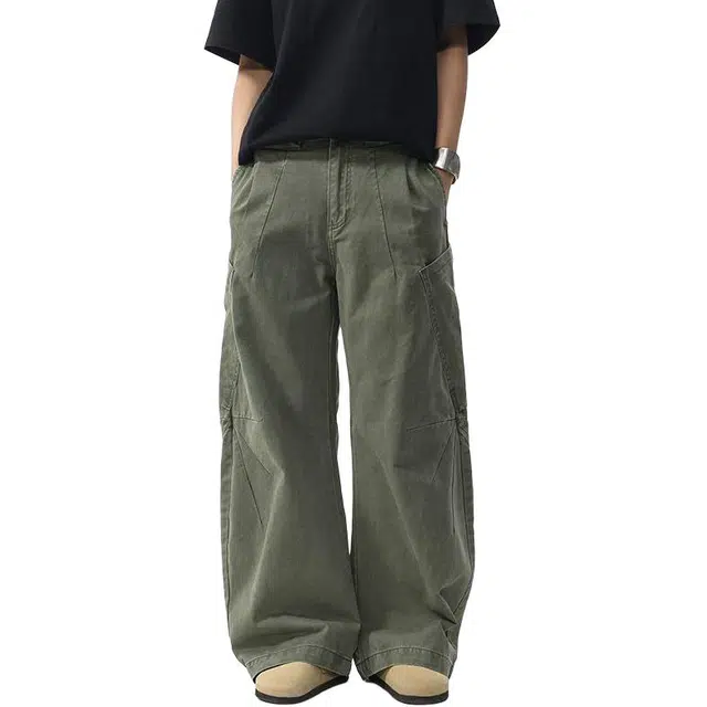 微牛 美式复古解构阔腿裤宽松休闲裤 男款