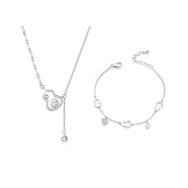 克兰茜 新中式福韵葫芦 福禄双至 平安喜乐甜美浪漫气质锁骨链 轻奢简约日常百搭 必备好运 铜 项链 女款