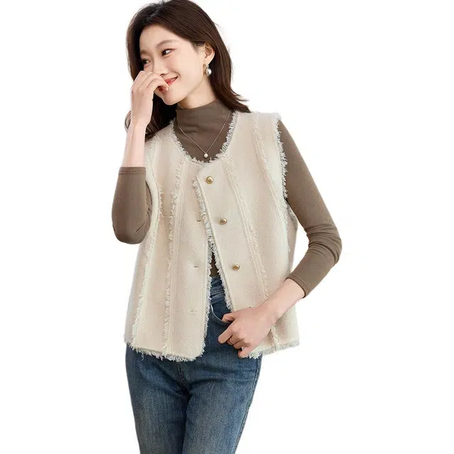 曲韩 舒适休闲简约马甲 女款