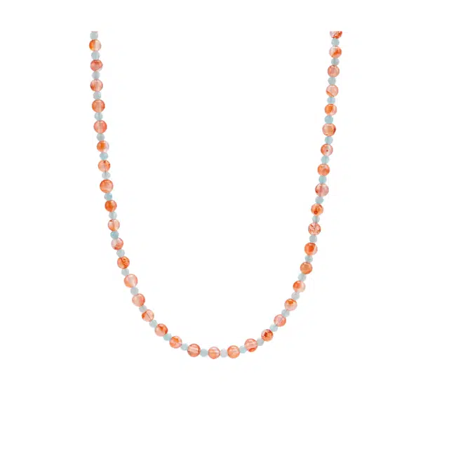 聆听花开 民族风红蓝颈链 小众设计高级感个性时尚气质百搭配饰氛围感个性#好运 玛瑙 项链 女款