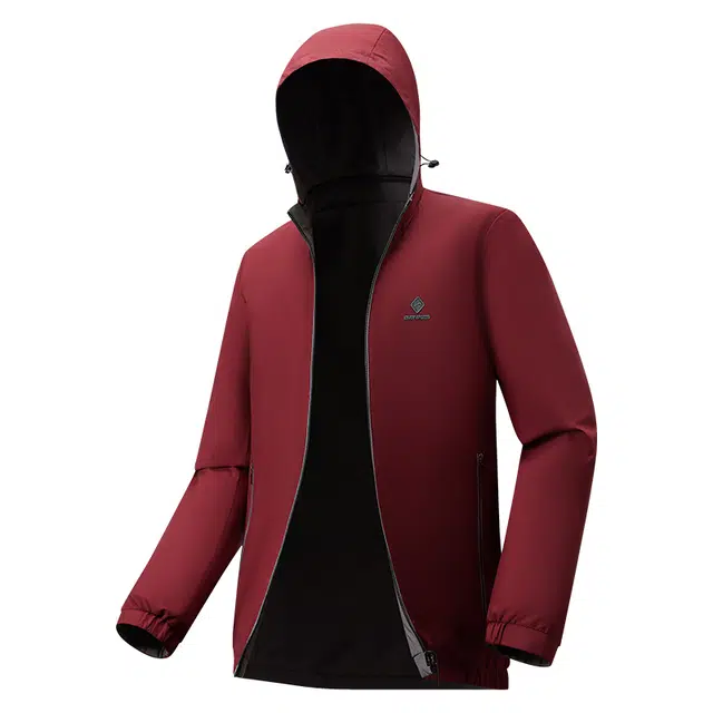 贵人鸟 轻商务系列 简约纯色百搭两面穿质感品牌印花可拆卸连帽轻量拒水防风爸爸装夹克外套 男款