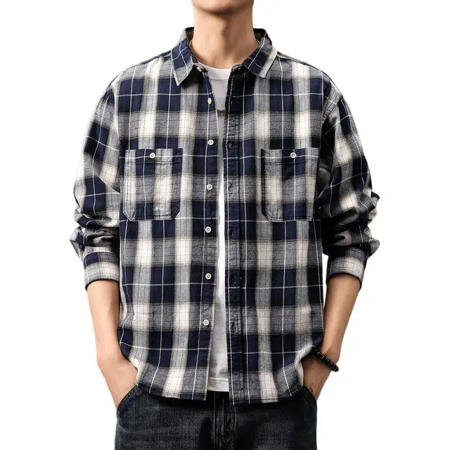 贵色 美式复古小香风休闲日常百搭高端帅气个性长袖衬衫 男女同款