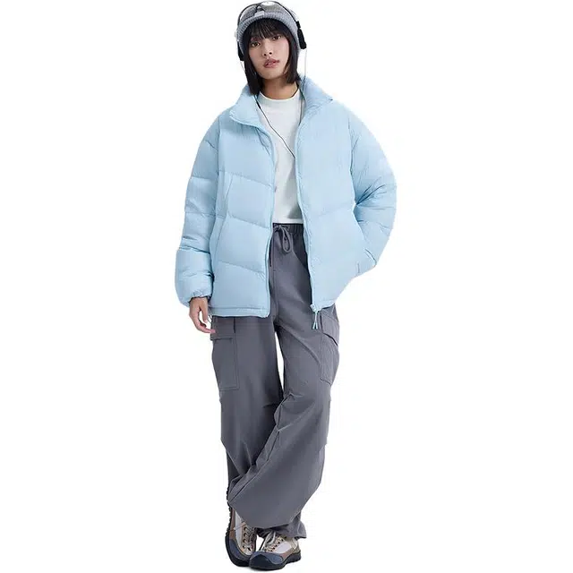 美特斯邦威 立领百搭合体舒适保暖羽绒服 男女同款