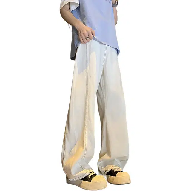 佐菲利 美式高街夏季薄款宽松直筒潮牌高级感痞帅工装休闲裤牛仔裤 男女同款