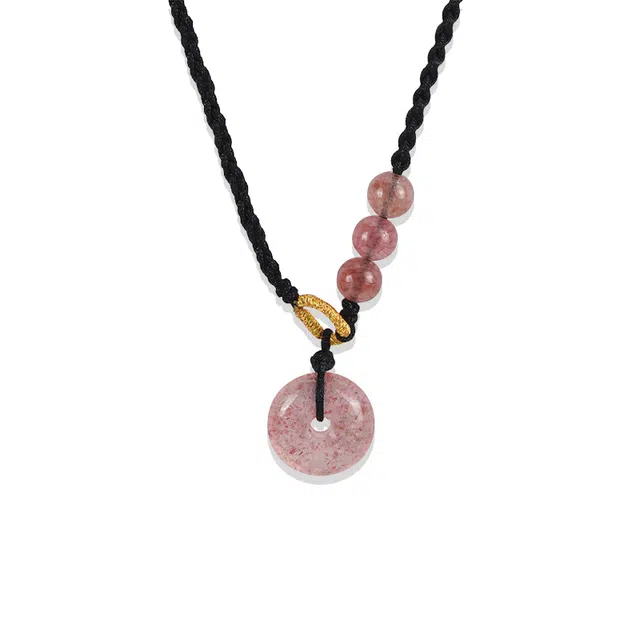 阡陌 平安扣 新中式国潮国风 优雅甜美 水晶 项链 女款 #礼盒