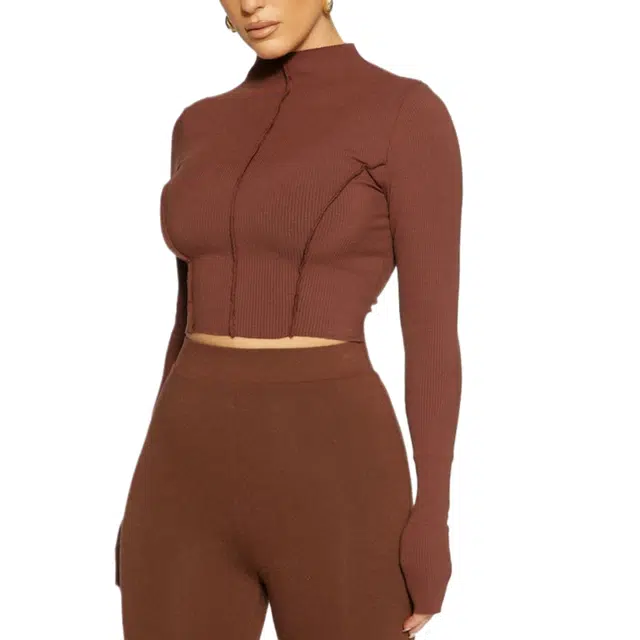 NAKED WARDROBE Seam Crop Top Snatched