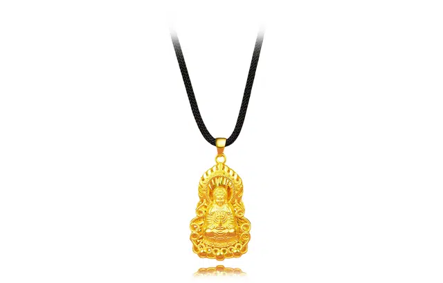 牧言 火焰观音 国潮复古中式简约小众高级感 镂空花丝立体编织绳锁骨链 项链 女款