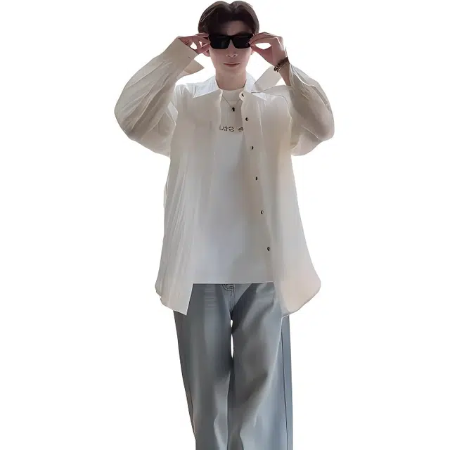 单爵 高级感薄款防晒外套美式街头凉感衬衣夏季长袖衬衫 男女同款