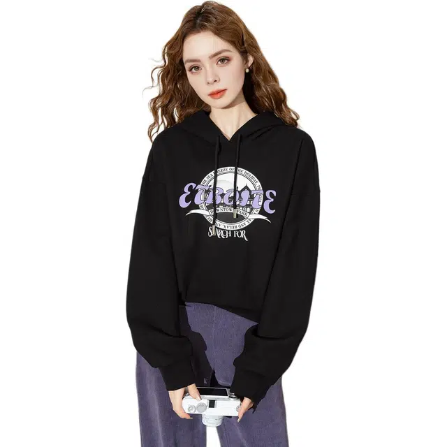 法文箱子 舒适休闲连帽卫衣 女款