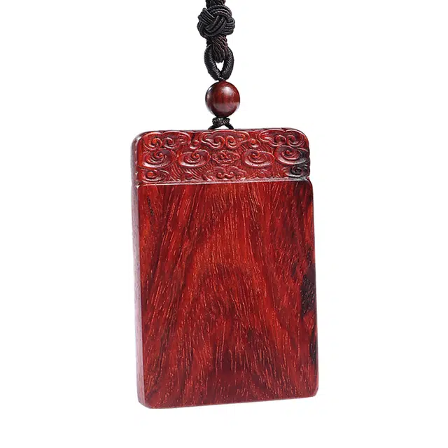 木盛缘 平安无事牌文玩木质挂饰 小叶紫檀 吊坠 男女同款情侣款