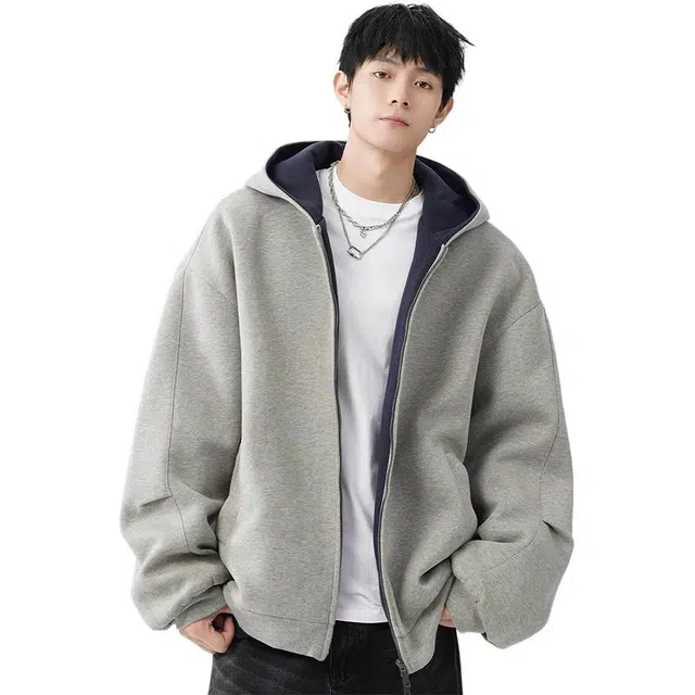 极限涡轮 宽松休闲纯色百搭长袖夹克外套 男女同款